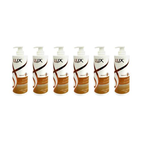 6PK Lux Shiny Repair Shampoo Pump Bottle 750ml For Dry Hair