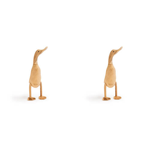 2PK Bamboo Duck Web Feet Home Decor Medium 43cm - Brown