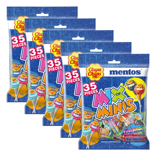 175 pc Chupa Chups Mix of Minis Assorted Mentos & Lollipops
