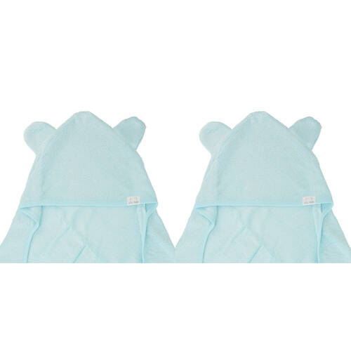 2PK Annabel Trends Little Trends Hooded Towel Bear Ears 90x90cm Ice Blue