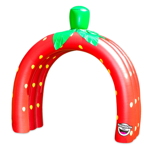 BigMouth Inc. Inflatable Strawberry Tunnel Water Sprinkler Kids Outdoor Toy