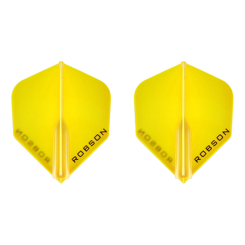 2x 3pc Robson Plus Dart Flights Standard Set - Yellow