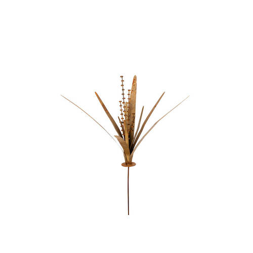 Stake Yucca Rust Metal Home/Garden/Patio Ornament Decor 95x70cm