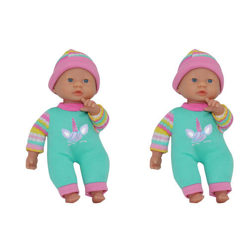 2PK Bambolina 20cm Amore Soft Baby Doll Kids Pretend Play Toy Assorted 2y+