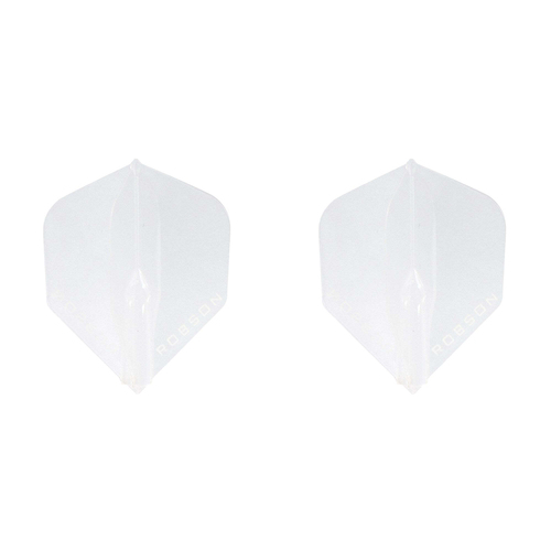 2x 3pc Robson Plus Dart Flights Standard Set - Clear Crystal