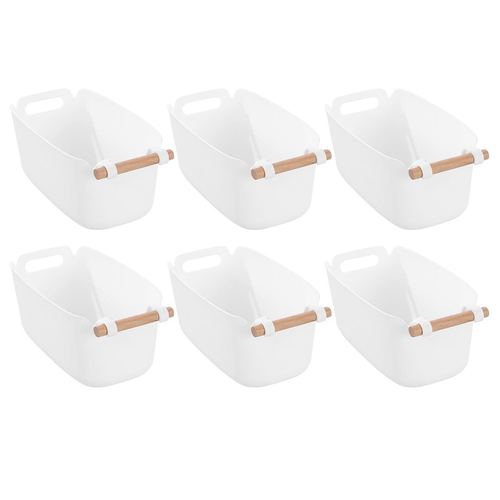 6PK Boxsweden 3L/27cm Storage Basket w/ Bamboo Handle - Assorted