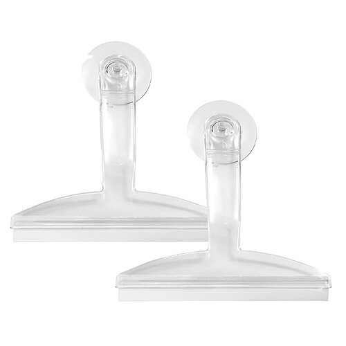 2PK iDesign 21cm Suction Squeegee Bathroom Surface Cleaner - Clear
