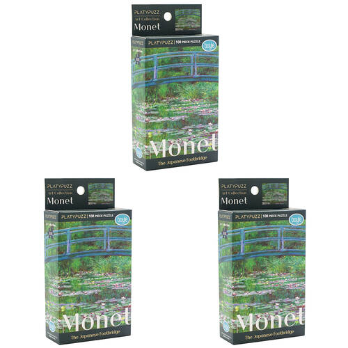 3PK Platypuzz Jigsaw Puzzle Claude Monet 108pcs - The Japanese Footbridge