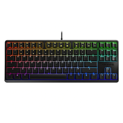 Cherry G80-3000S TKL RGB Gaming Keyboard w/ MX Blue Switch - Black