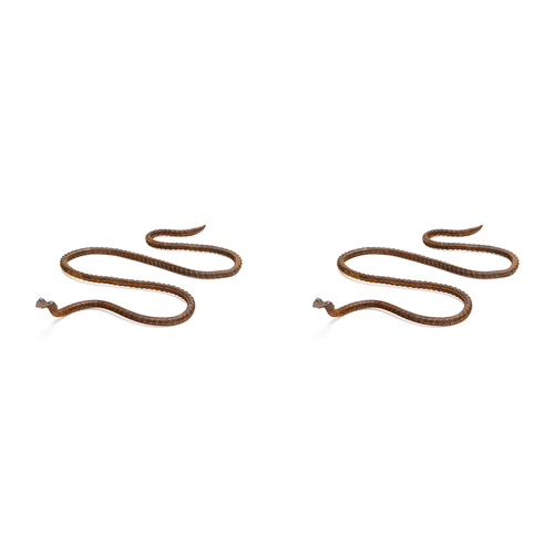 2x Snake Rust Metal 40cm Outdoor Ornament Garden Decor