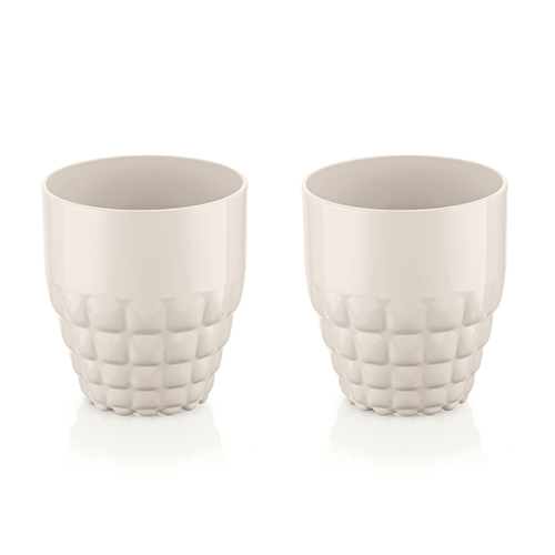 2PK Guzzini Tiffany 350ml 9.5cm Plastic Low Tumbler - White