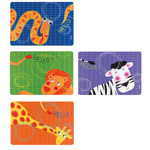 4PK Guzzini Bimbi Hello 43.5cm Kids Placemats - Assorted