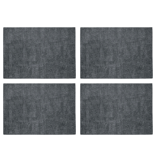 4PK Guzzini Tiffany 43cm Fabric Reversible Placemat - Grey