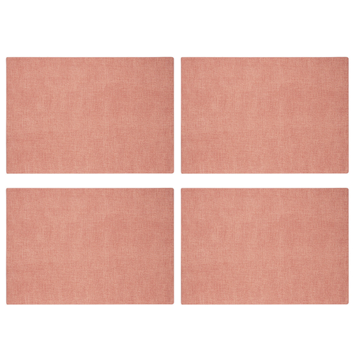 4PK Guzzini Tiffany 43cm Fabric Reversible Placemat - Coral