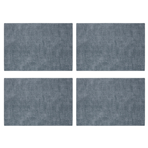 4PK Guzzini Tiffany 43cm Fabric Reversible Placemat - Sea Blue