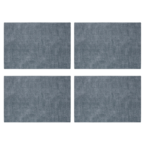 4PK Guzzini Tiffany 43cm Fabric Reversible Placemat - Sea Blue