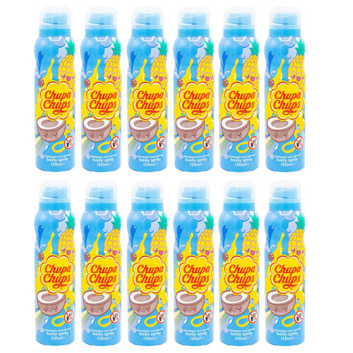 12PK Chupa Chups Body Spray Mist 150ml Pineapple Coco Splash Sweet Fragrance
