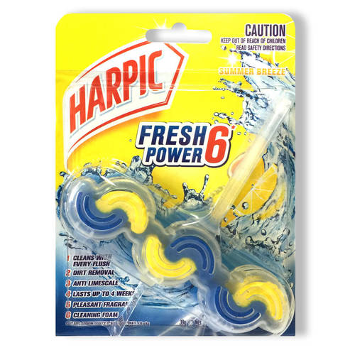 Harpic Fresh 6 Power Toilet Bowl Flush Cleaner  - Summer Breeze