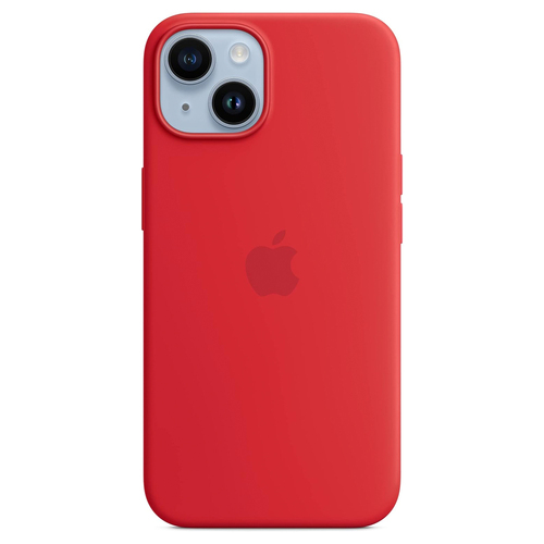 Apple Silicone Case with MagSafe - Red Colour For iPhone 14