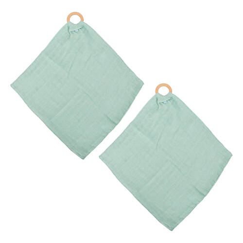 2PK Annabel Trends Muslin Security Blanket 32x32cm - Mint