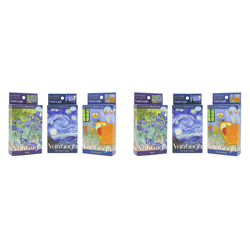 2x 3pc Platypuzz Jigsaw Puzzle Jigsaw Puzzle Van Gogh Art Set 108 Pcs