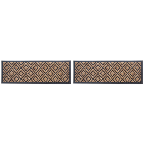 2PK Solemate Rubber-Coir Yarn Diamond 40x120cm Outdoor Doormat