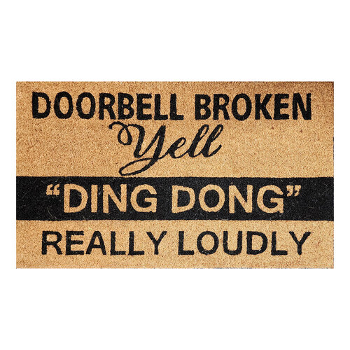 Solemate Yell Ding Dong Mat 45x75 Black