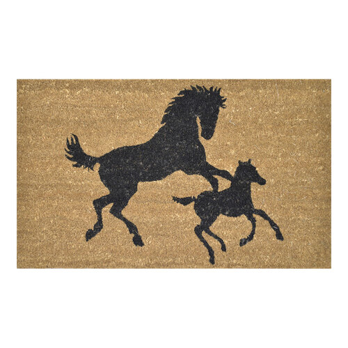 Solemate Latex Horse Foal Mat 45x75cm Country Black