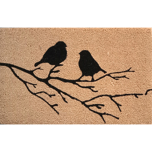 Solemate Latex Birds on Branch Mat 50x80cm Nature Black
