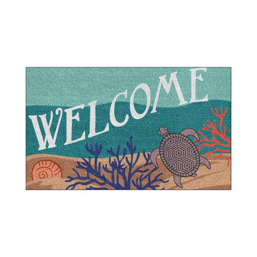 Solemate PVC Backed Coconut Coir Turtle Doormat 45x75cm
