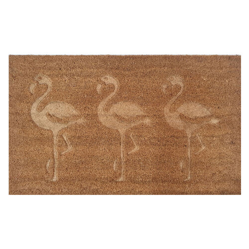 Solemate Embossed Flamingos 45x75cm Outdoor Doormat