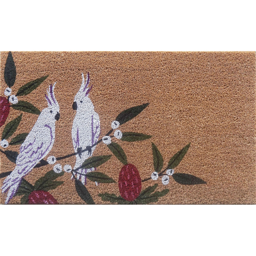 Solemate PVC-Coir Cockatoo Bush 45x75cm Outdoor Doormat 