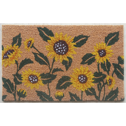 Solemate PVC-Coir Sunflower 45x75cm Outdoor Doormat 
