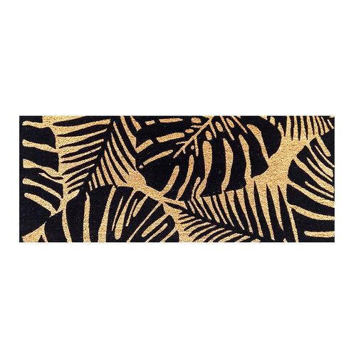 Solemate Black Monstera 45x110cm Outdoor Doormat