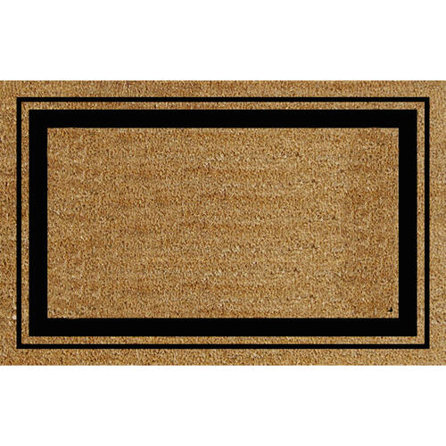 Solemate PVC Backed Coconut Coir Fat Double Border Doormat 45x75cm