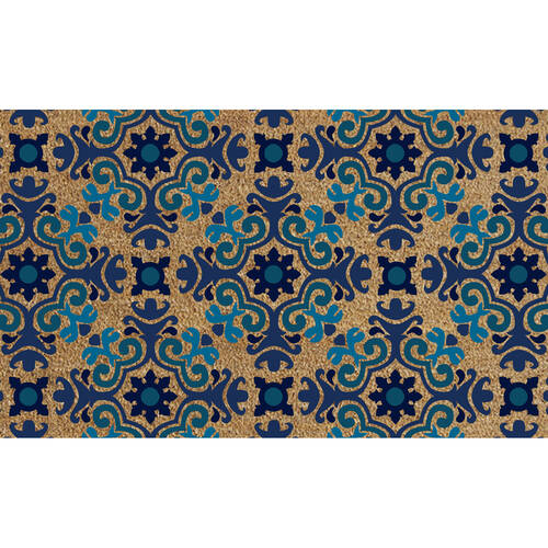 Solemate PVC Backed Coconut Coir Mosaic Doormat 45x75cm