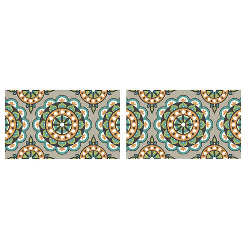 2PK Solemate PVC Backed Coconut Coir Circles Doormat 45x75cm