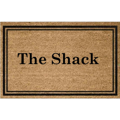 Solemate PVC Backed Coconut Coir The Shack Text Doormat 45x75cm