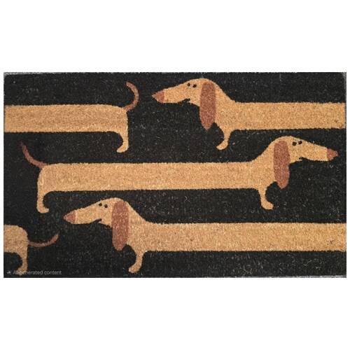 Solemate Coir Backed Dachshunds Sausage Dog Lover Doormat 45x75cm