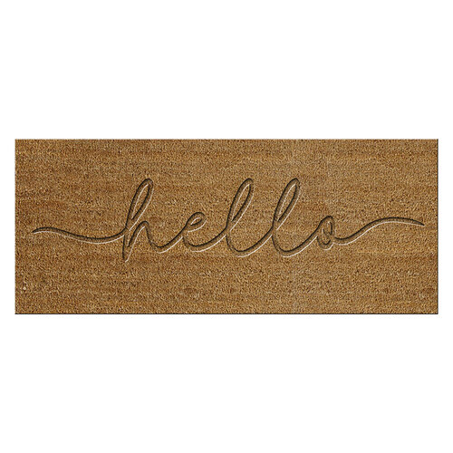 Solemate Embossed Hello 55x120cm Doormat