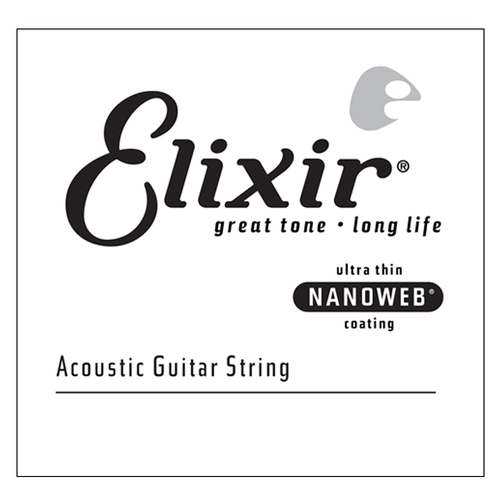 Elixir #15126 Acoustic Nanoweb Guitar 0.026 Single String 80/20 Bronze