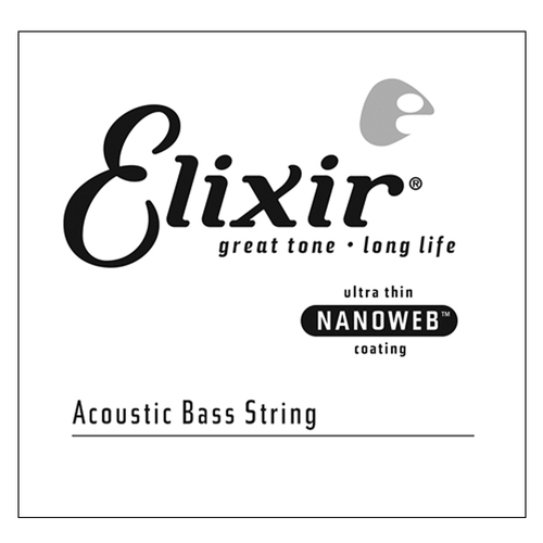 Elixir #15825 Acoustic Bass Nano Guitar String 0.125 Single 80/20 Bronze