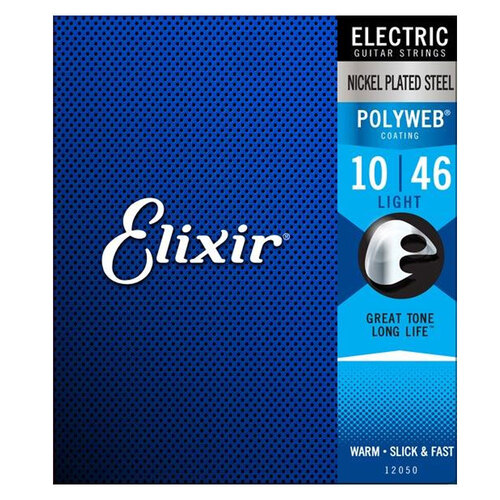 Elixir #12050 Electric Guitar Strings Polyweb Steel 10-46 Light