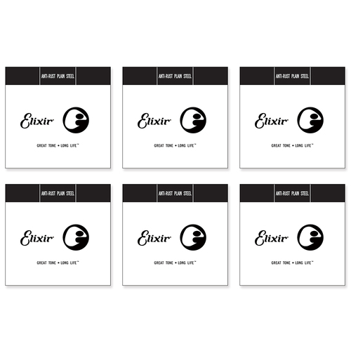 6PK #13012: Plain Steel 0.012 Single Strings