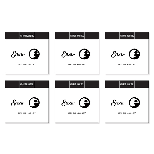 6PK #13013: Plain Steel 0.013 Single Strings