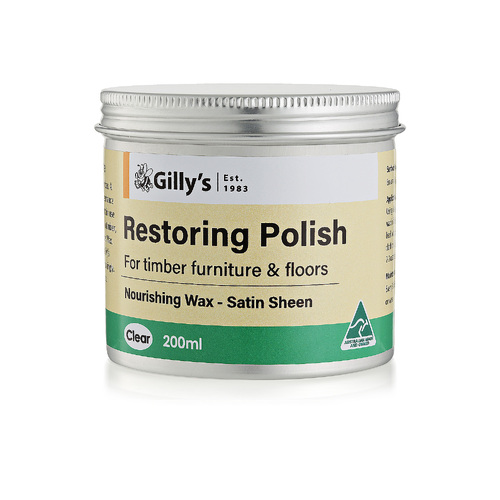 Gilly's 200ml Clear Restoring Polish For Timber Furniture/Floors