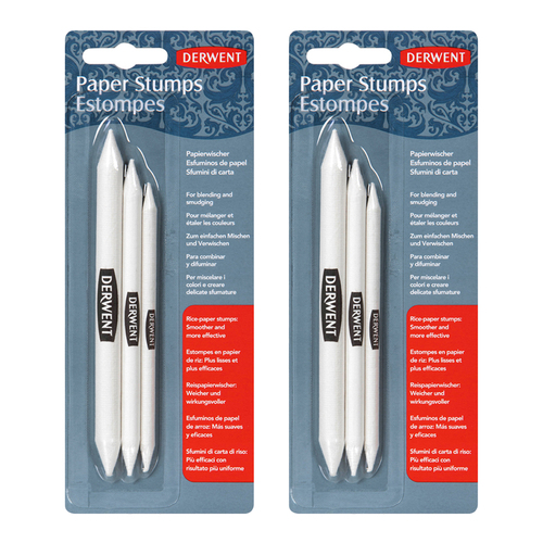Derwent Blending Smudging Rice Paper Stump Round 6pc