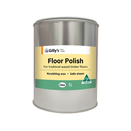 Gilly's 1L Clear Floor Polish Nourishing Wax For Timber Floor