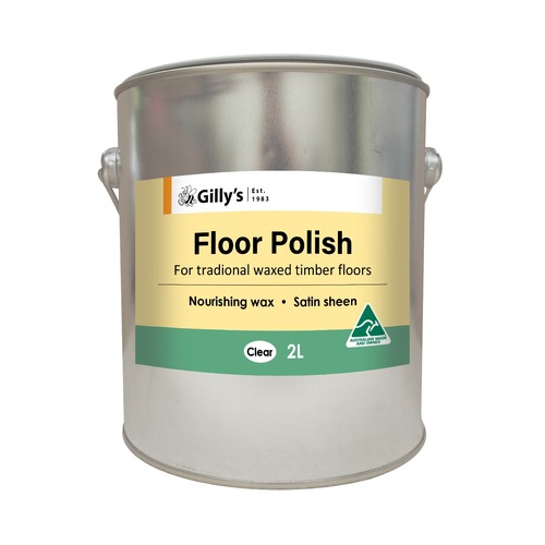 Gilly's 2L Clear Floor Polish Nourishing Wax For Timber Floor