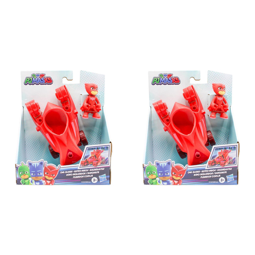 2PK PJ Masks Hero Vehicle Owl Glider Car/Action Figure Toy Red Kids 3y+